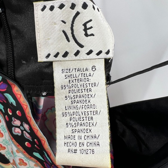 Vintage ICE y2k satlin mini slip dress bright colorful floral indie sleaze 6 - Picture 13 of 14